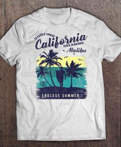 Surfing California Dreaming Malibu t shirt