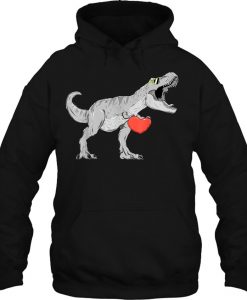 T-Rex Dinosaur Valentine’s Day hoodie
