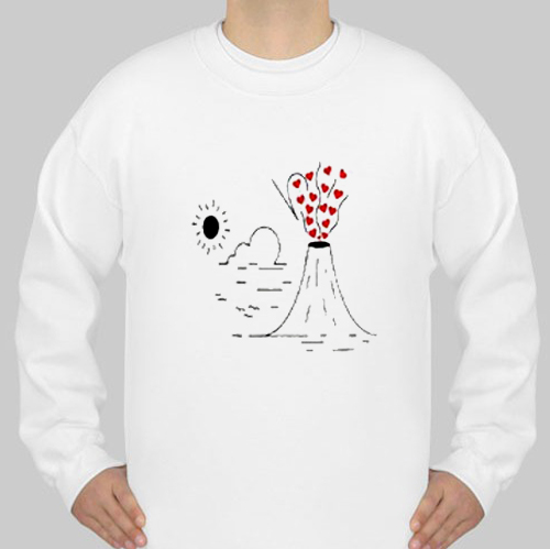 Volcano Hearts Love Valentine Sweatshirt