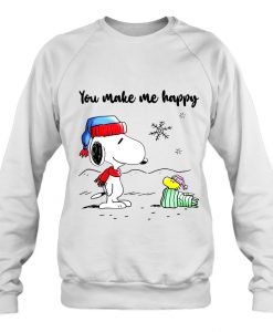 You Make Me Happy Snoopy And Woodstock sweatshirt