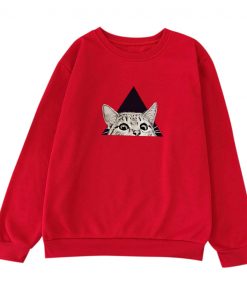 cat print sweatshirt