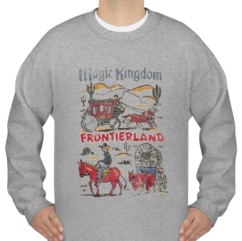 magic kingdom fronttierland sweatshirt