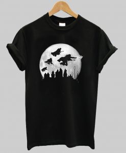 moon over hogwarts potter t shirt