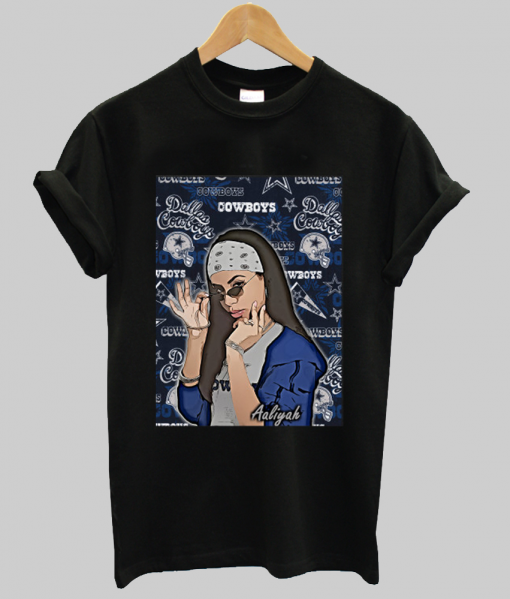 Aaliyah Aesthetic Dallas Cowboys Styled T-Shirt