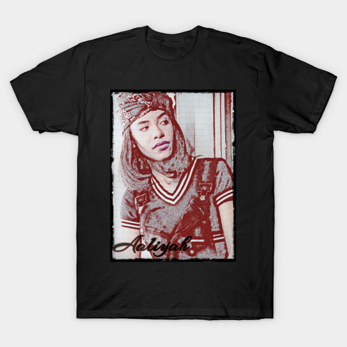 Aaliyah Notebook Paper Aesthetic Styled T-Shirt