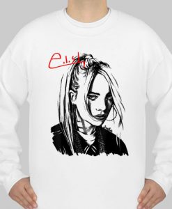 Billie Eilish Portrait Drawing sweatshirt