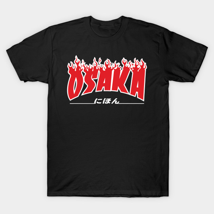 Osaka Japan Thrasher Red T-Shirt