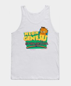 Neon Genesis Evangelion Meets Garfield And Friends Tank Top