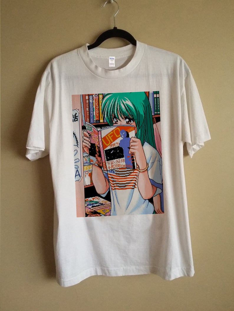 Anime Girl Aesthetic Waifu Kawaii Vaporwave Game Art T Shirt