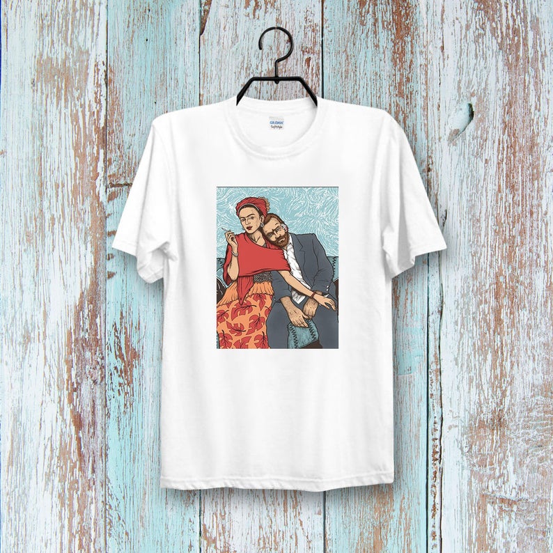 Frida Kahlo and Vincent Van Gogh t shirt