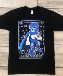 Blue Demon Calavera T Shirt