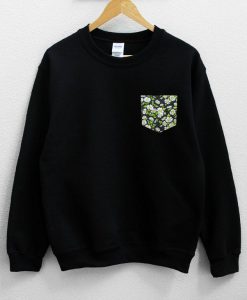 Daisy Flower Pocket Sweatshirt