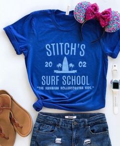 Stitch's Surf School t shirt