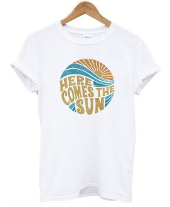 Here comes the sun vintage inspired beach graphic t shirt