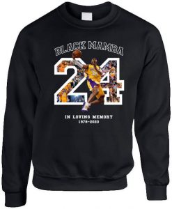 Kobe Bryant In Loving Memory Black Mamba Number 24 Sweatshirt