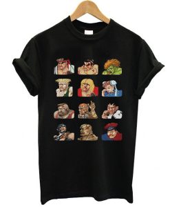 Street Fighter 2 Continue Faces t shirt