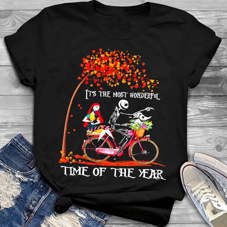 Fall Jack And Sally It's The Most Wonderful Time Of Year Classic Shirt