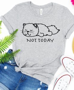 Funny Cat Not Today T Shirt