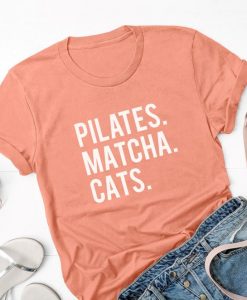 Pilates matcha cats T Shirt