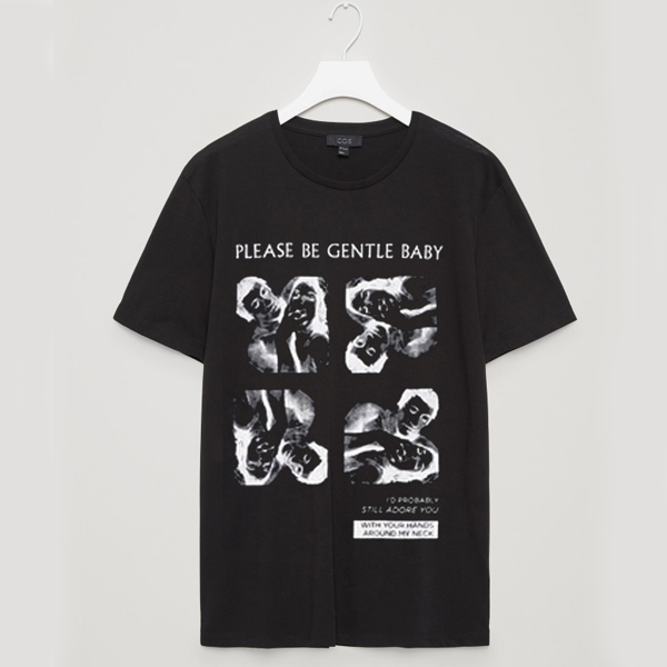 Please Be Gentle Baby Black t shirt