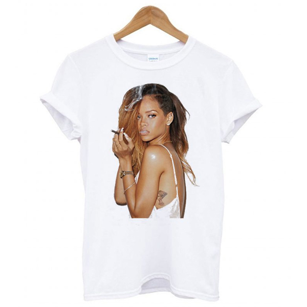 Rihanna Smoking Cigarette t shirt
