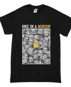 Despicable Me Minions One In A Minion Black T Shirt