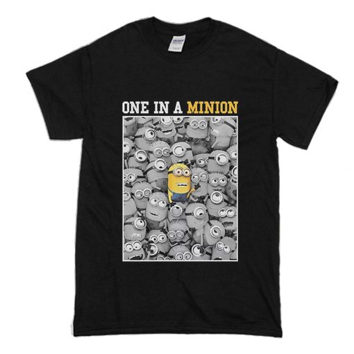 Despicable Me Minions One In A Minion Black T Shirt