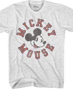 Mickey Mouse Athletic Vintage Classic Distressed Disneyland World T Shirt