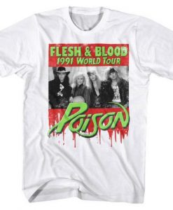 Poison Flesh & Blood World Tour 1991 Men’s T Shirt