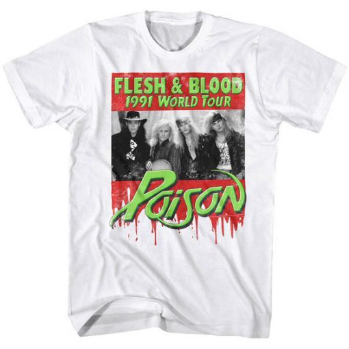 Poison Flesh & Blood World Tour 1991 Men’s T Shirt