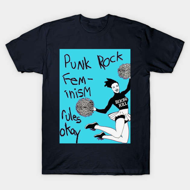 Punk Rock Feminism Rules Cheerleader t shirt