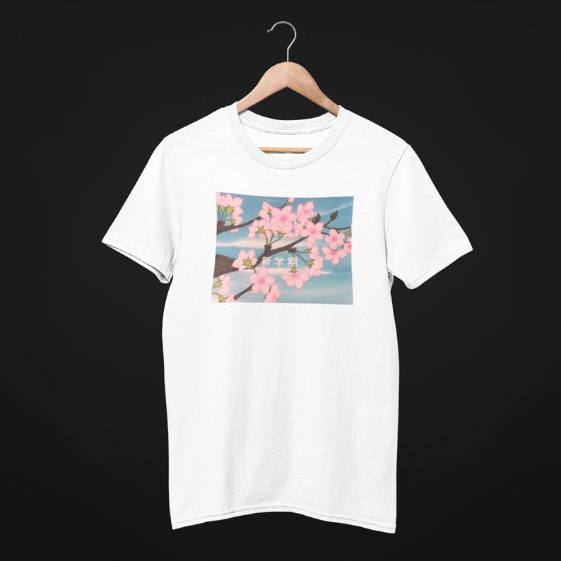 Retro Cherry Blossom t shirt