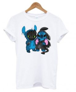 Baby Toothless and baby Stitch T Shirt