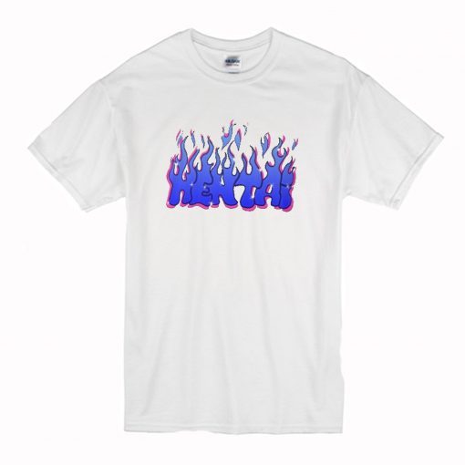 Hentai Flames Blue T-Shirt