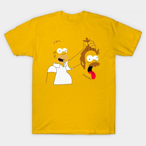 Flanders Beheaded simpsons T Shirt