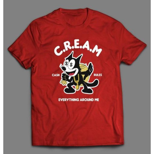 HIP HOP CAT Cream Cash Rules Shirt