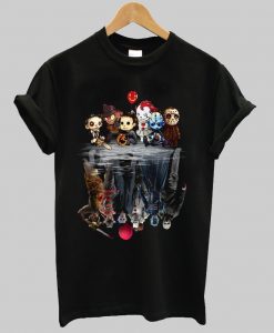 Horror Movie Characters Water Mirror Reflection T-Shirt