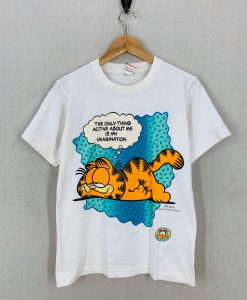Vintage 80's Garfield Only Thing Active Is My Imagination t shirt