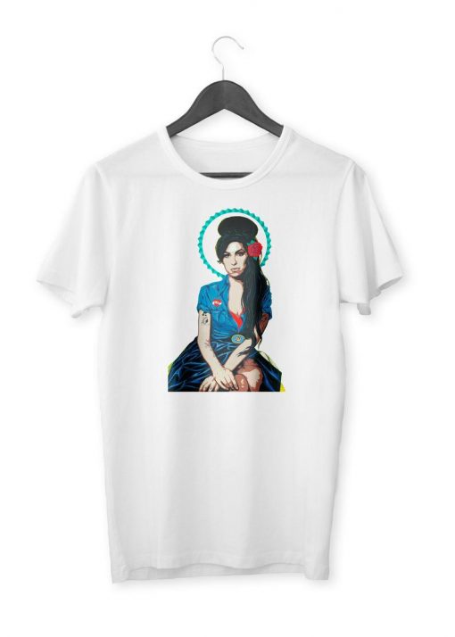 Amy Winehouse Street Art Organic T-Shirt