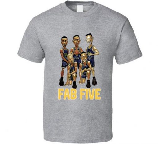 Fab Five University Of Michigan Basketball Sports Fan T Shirt