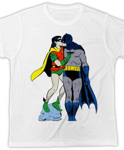 Funny Batman VS Superman Kissing T-Shirt