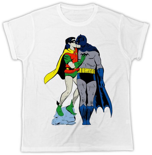 Funny Batman VS Superman Kissing T-Shirt