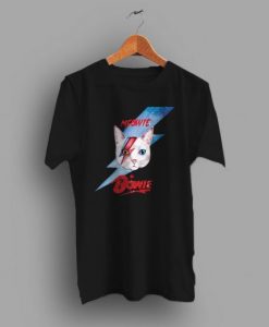 Funny Meowie Cat David Bowie Parody T Shirt