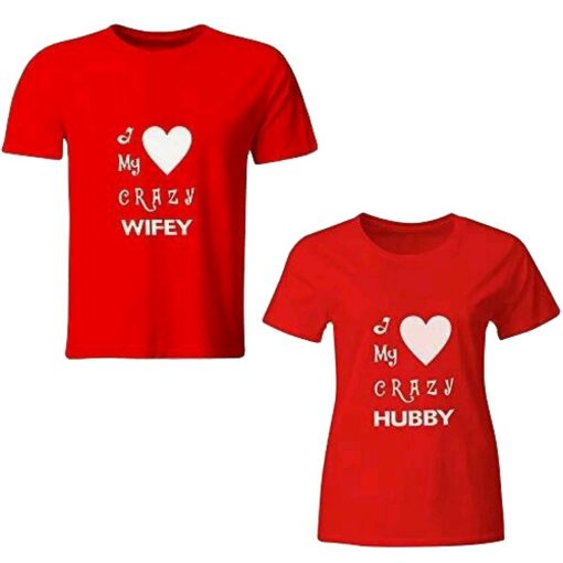 I Love My Crazy Hubby Wifey t shirt