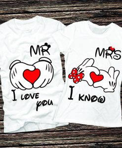 mr and mrs i love you i know t shirt