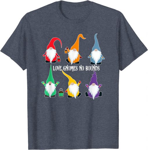 Love Gnomes No Bounds LGBT Pride T-Shirt