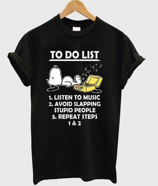 To Do List Snoopy T-Shirt