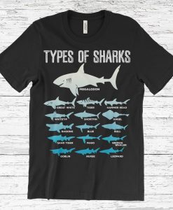 16 Types of Sharks T-Shirt