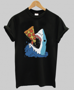 Hungry Shark Attack Pizza T-Shirt