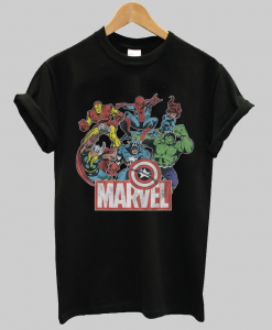 Marvel Avengers Team Cool Retro Comic Funny Vintage Unisex T-Shirt